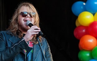 Caleb Johnson performing at BBQ Festival