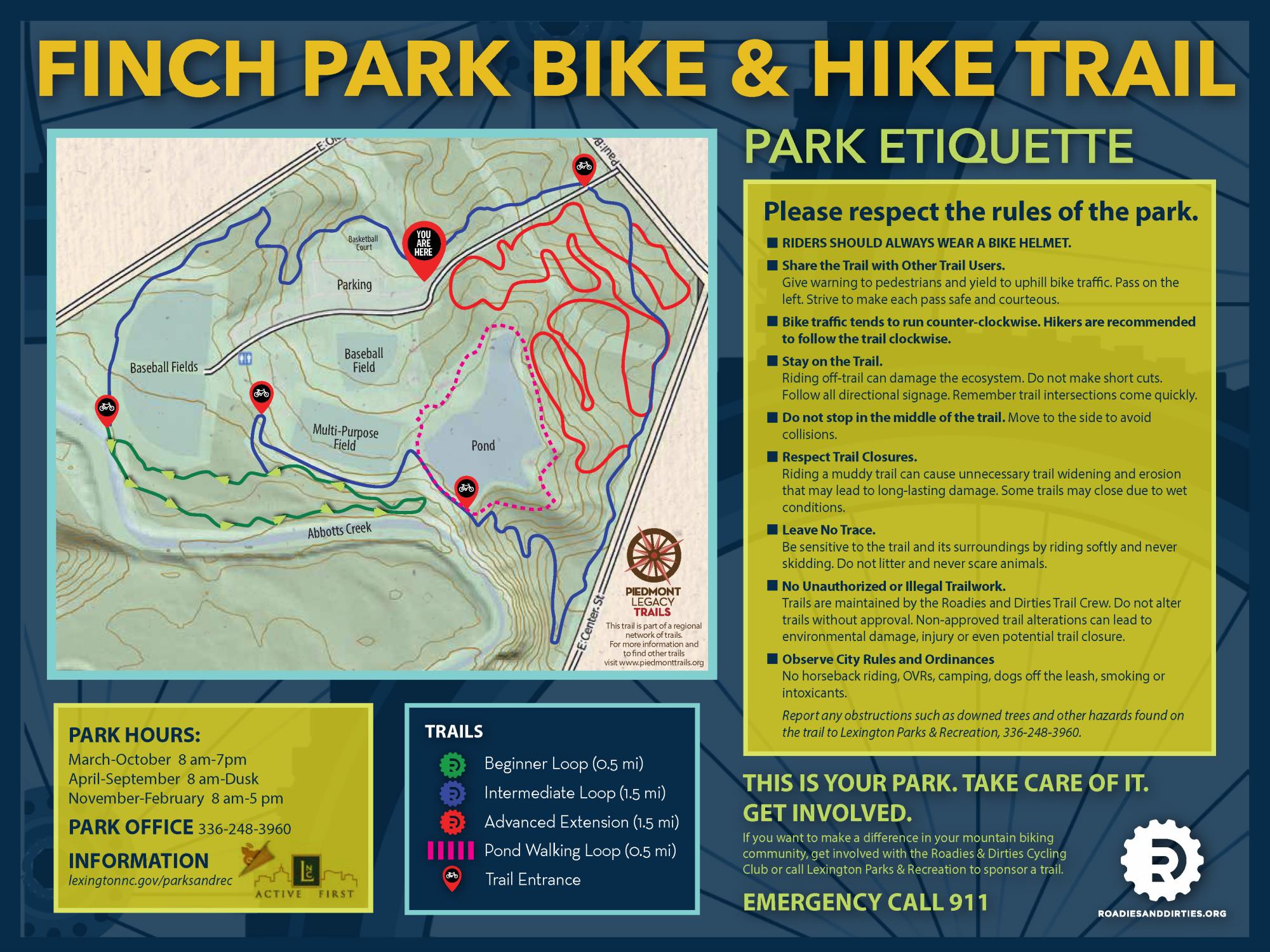 Finch Park MTB Trail Information