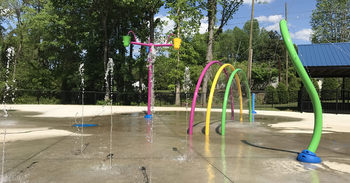 Washington Park Splash Pad in Lexington NC