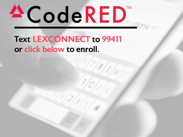 Smartphone with person texting and CodeRED logo