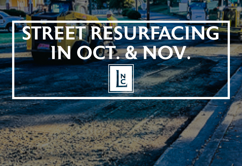 Street Resurfacing in Oct. & Nov.