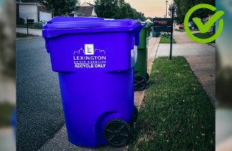 correct way to place trash and recycling cans