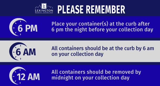 Roll back bins by midnight on collection day