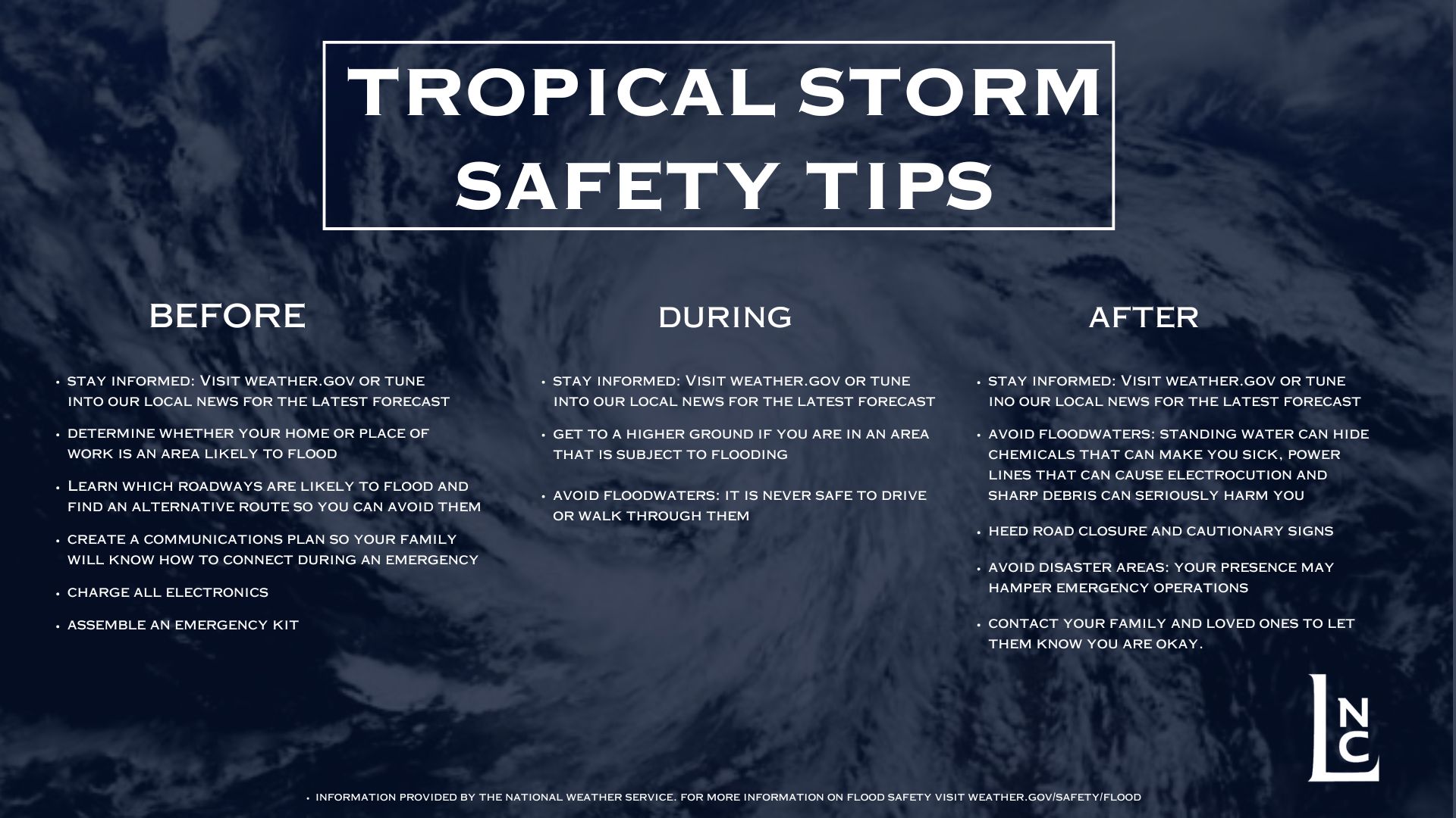 Tropical Storm Safety Tips