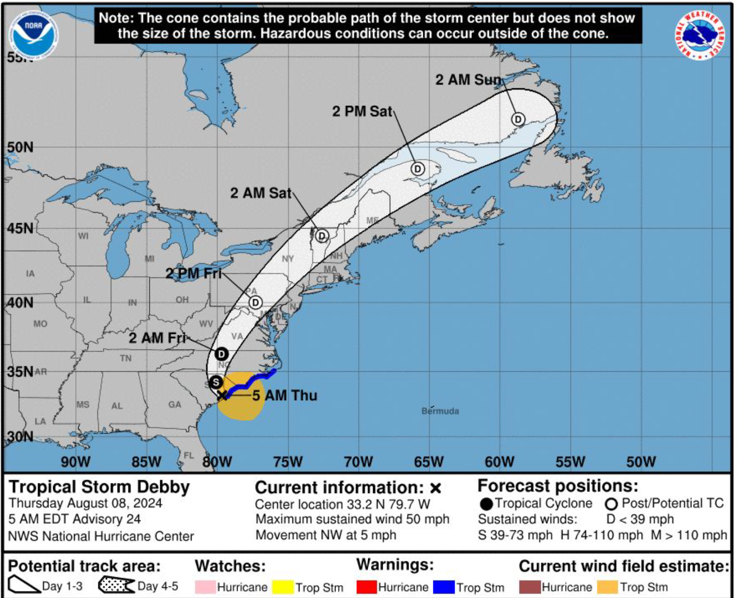 Tropical Storm Debby 8/8